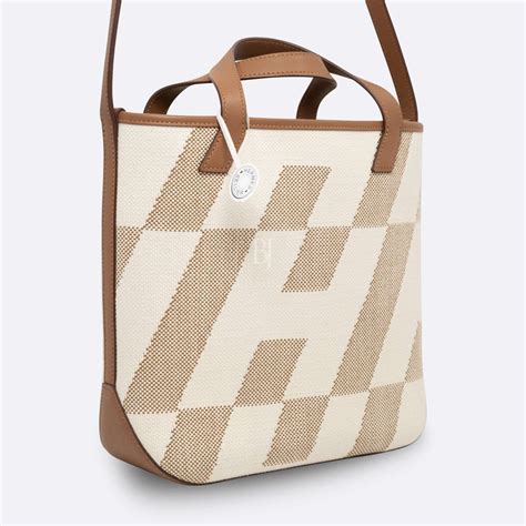 hermes h en biais 27|Hermès Ivory, Gold And Ecru Swift And Toile Cabas H En Biais .